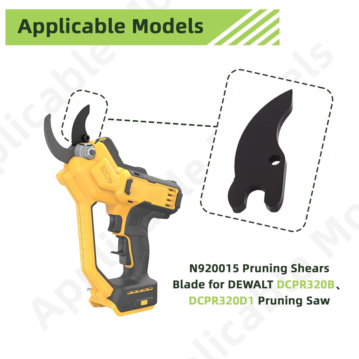 Pruning Saw Blade N920015 Fits Dewalt 20V MAX Cordless Pruner Saw DCPR320B、DCPR320D1