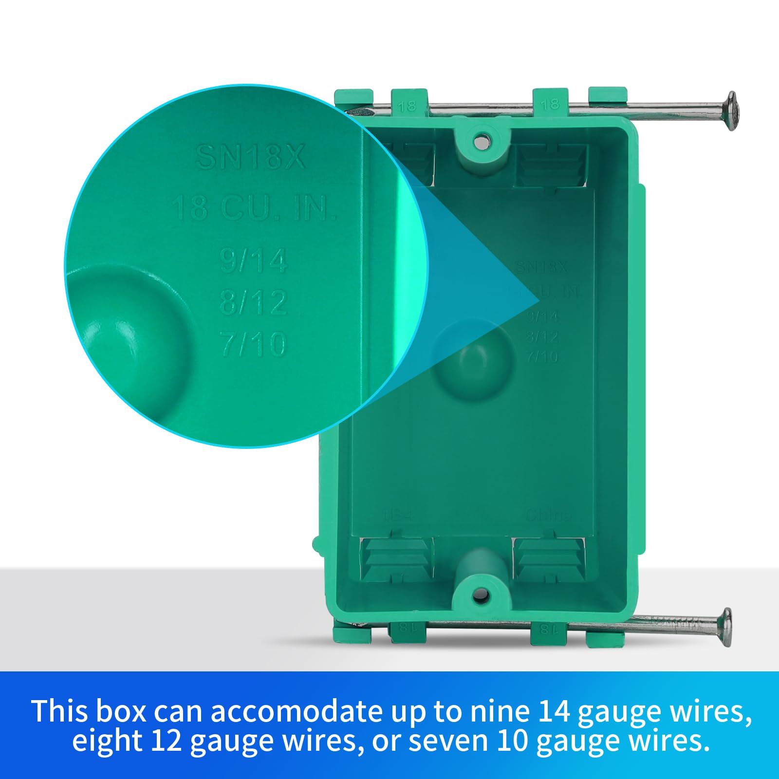 XIUTE New Work Electrical Nail Outlet Box for Residential and