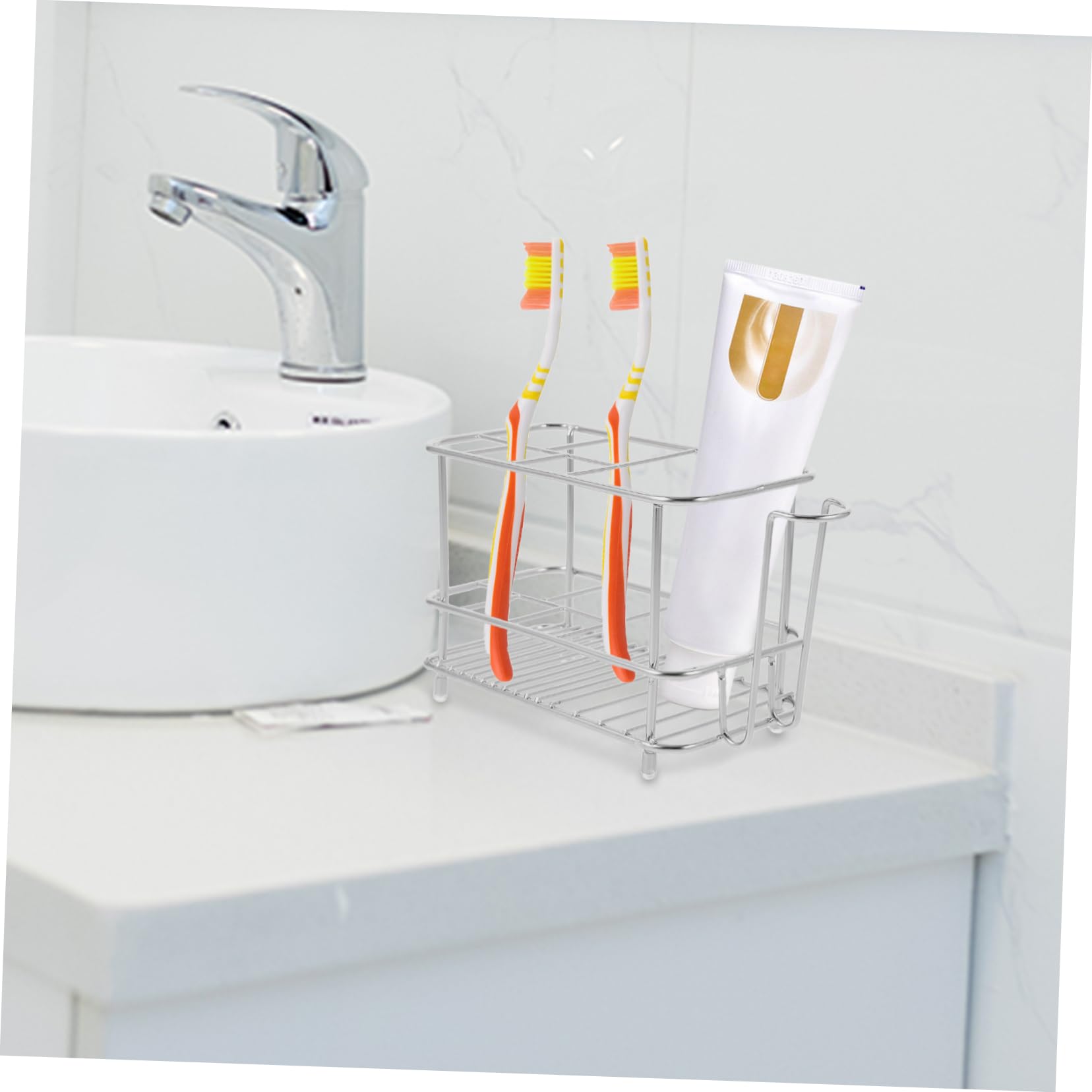 PRETYZOOM 5 Piezas De Soporte para Cepillo De De Acero Inoxidable Dispensador De Pasta De Organizador De Almacenamiento De Pasta De Cepillo De Magnético
