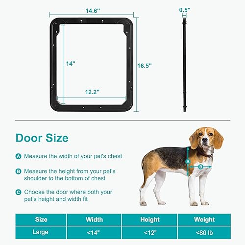 Miniatura 3 de Ownpets Puerta mosquitera para perros, Puerta mosquitera para mascotas con cierre, Puerta mosquitera magnética con cierre, Puerta mosquitera robusta