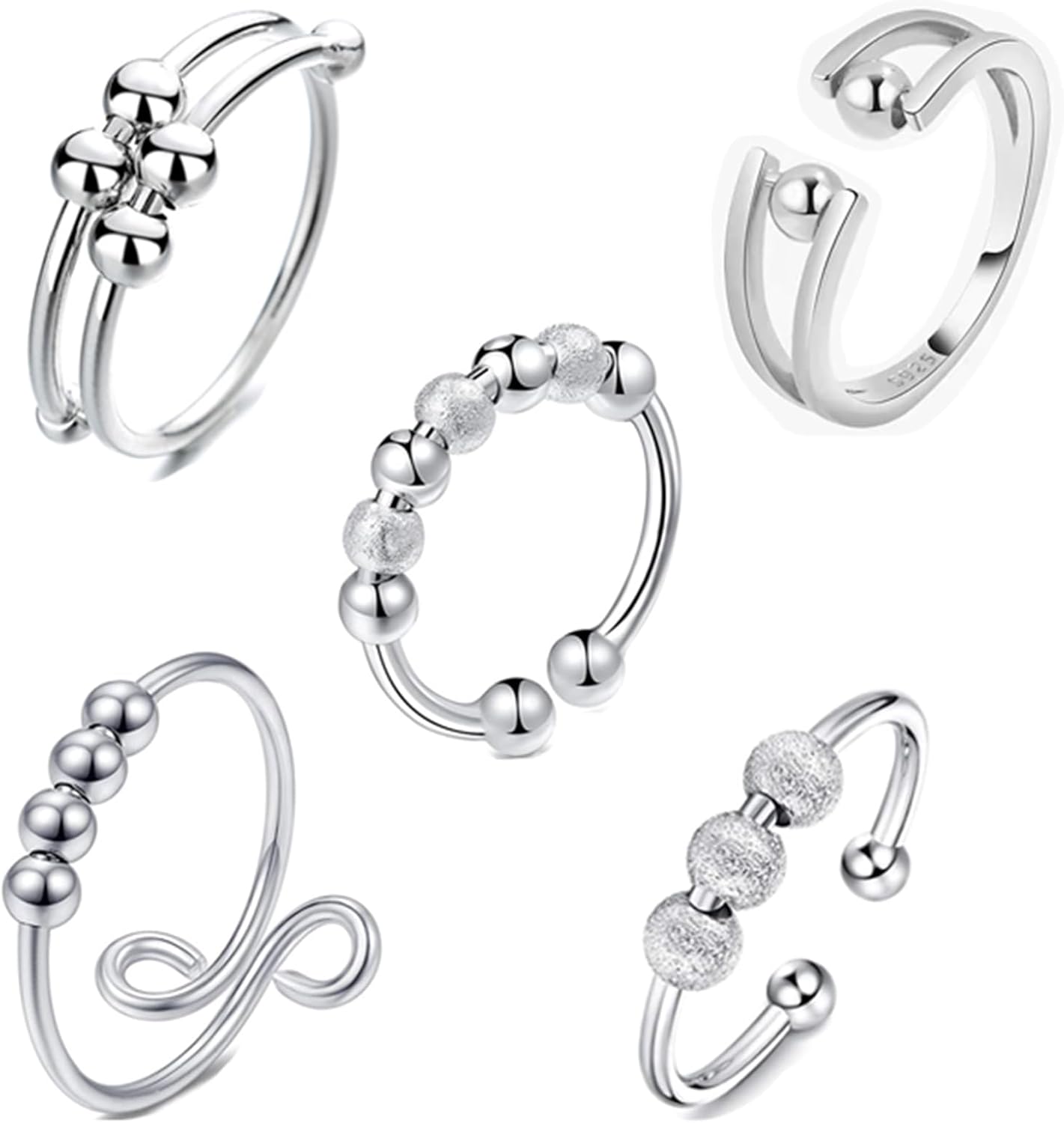 ANELLO ELASTICO MET.ZAMA BAGNO IN ARGENTO ANTICO MULTI RIGHE LINEA CENTR : KLK | Arco Iris Srl - Foto 4