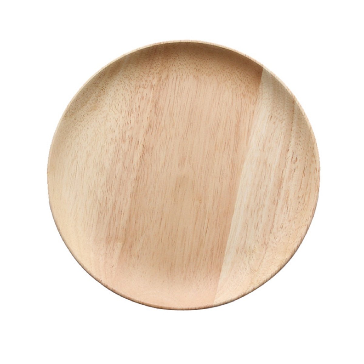 Baogu Wood Serving Plate Fruit Dessert Cake Snack Candy Platter Bowls Rubber Wood Round Plate 18cm