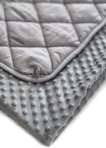 Miniatura 7 de MIMANTA Manta de regazo ponderada de bambú refrescante  Cómoda funda extraíble  Cuentas de vidrio de primera calidad  (10 libras, 40 x 60 pulgadas)