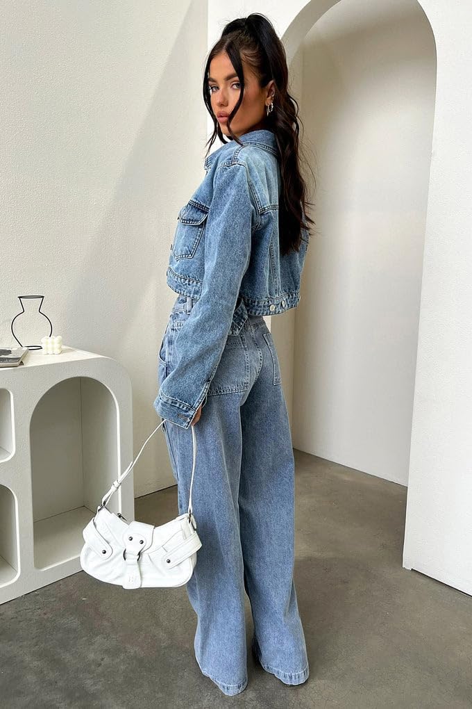 Women's Low Waist Cargo Pants Baggy Jeans Wide Leg Casual Trendy Streetwear Grunge Emo Clothes