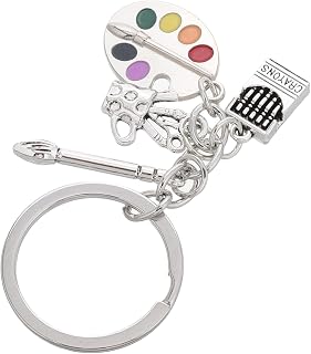 Holibanna Artist-themed Painting Tool Keychain with Pen Design for Art Lovers, Handy Accessory for Students and Painters, Sturdy Pendant for Everyday Use