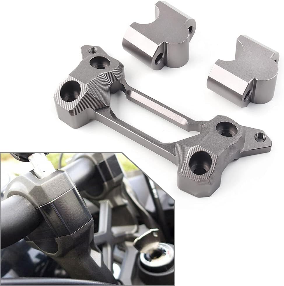 Liru 22mm Height Riser Handlebar Clip Adapter, Handlebar Riser Handlebar Clamp For Kawasaki For Versys 650 KLE650 2015-2020 VN650 Titanium