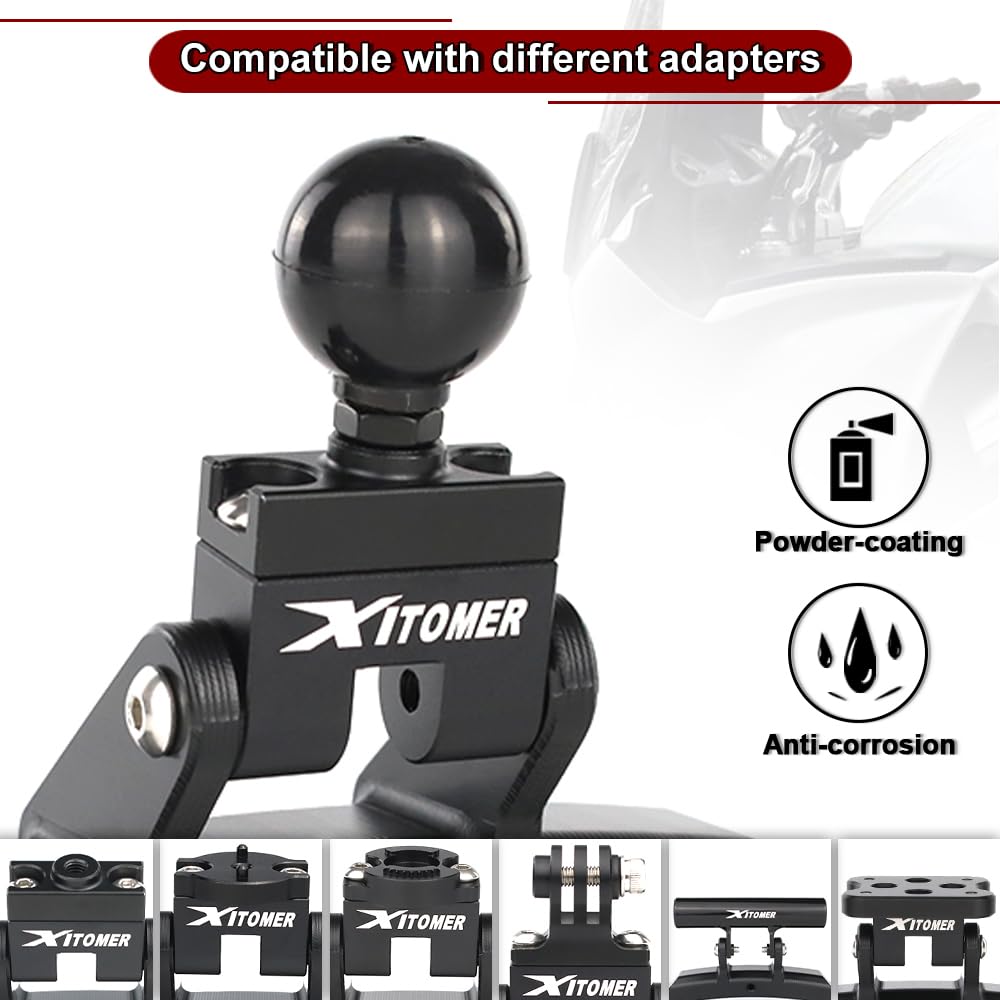 Xitomer GPS-Halterung Für Honda Pan European ST1300 – Mit 2,5 Cm RAM-Ball, Aluminium, Schwarz