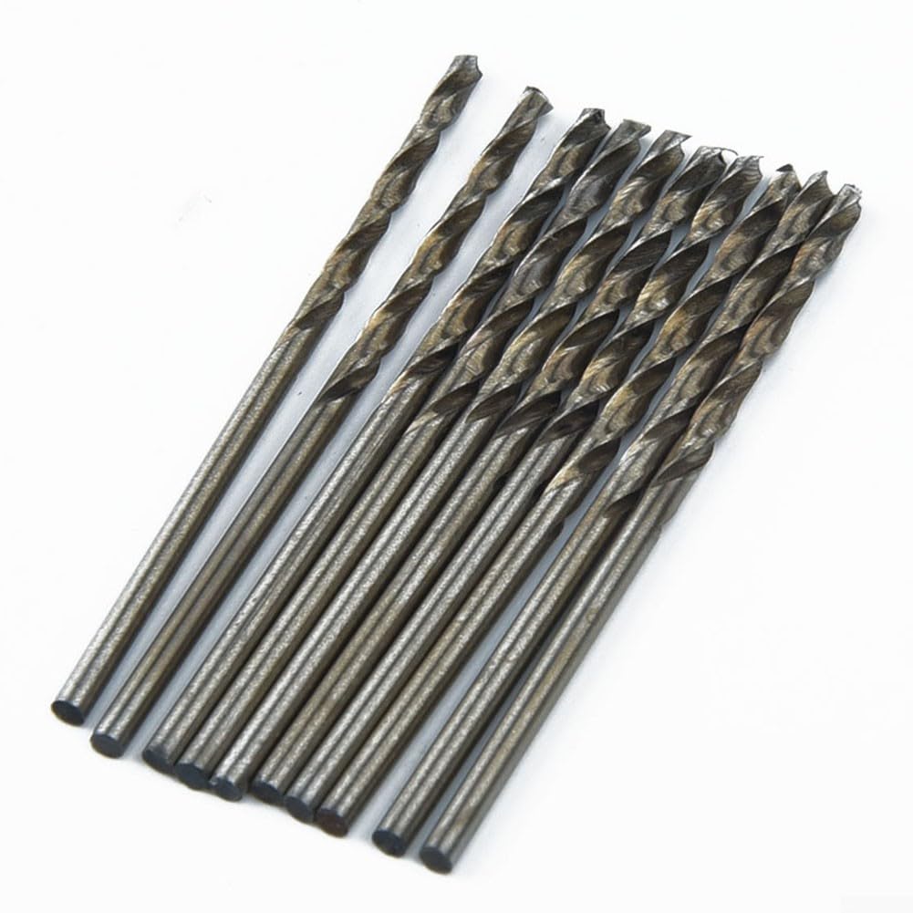Juego de 30 brocas HSS de 0,6 a 2,0 mm, vástago recto, para metal, acero, hierro, aluminio, plástico, madera, perforación pequeña (0,8 mm)