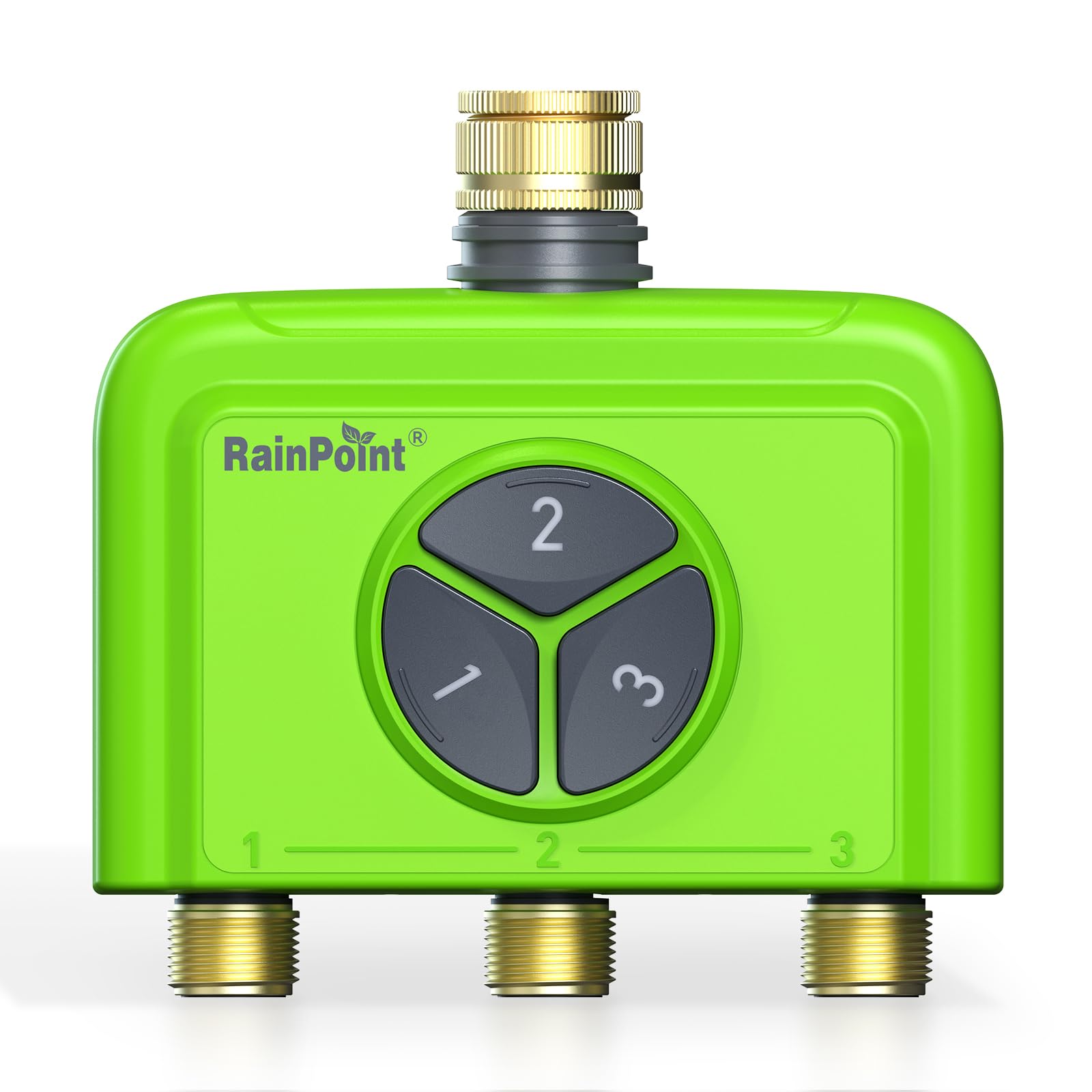 RAINPOINT Bewässerungscomputer WLAN 3 Ausgänge ohne Gateway, Kompatibel mit HWG023/HWG040, IP65 Garten Bewässerungssteuerung mit Messingeinlass
