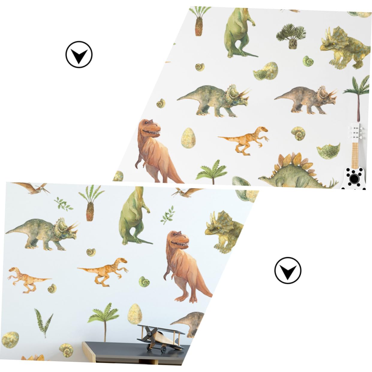 Abaodam 3sets Adesivi Murali Di Dinosauri Per Decorazioni Per Stanza Facili Da Applicare e Rimuovere Design Carino e Creativo Per Camerette Giocattoli e Aule