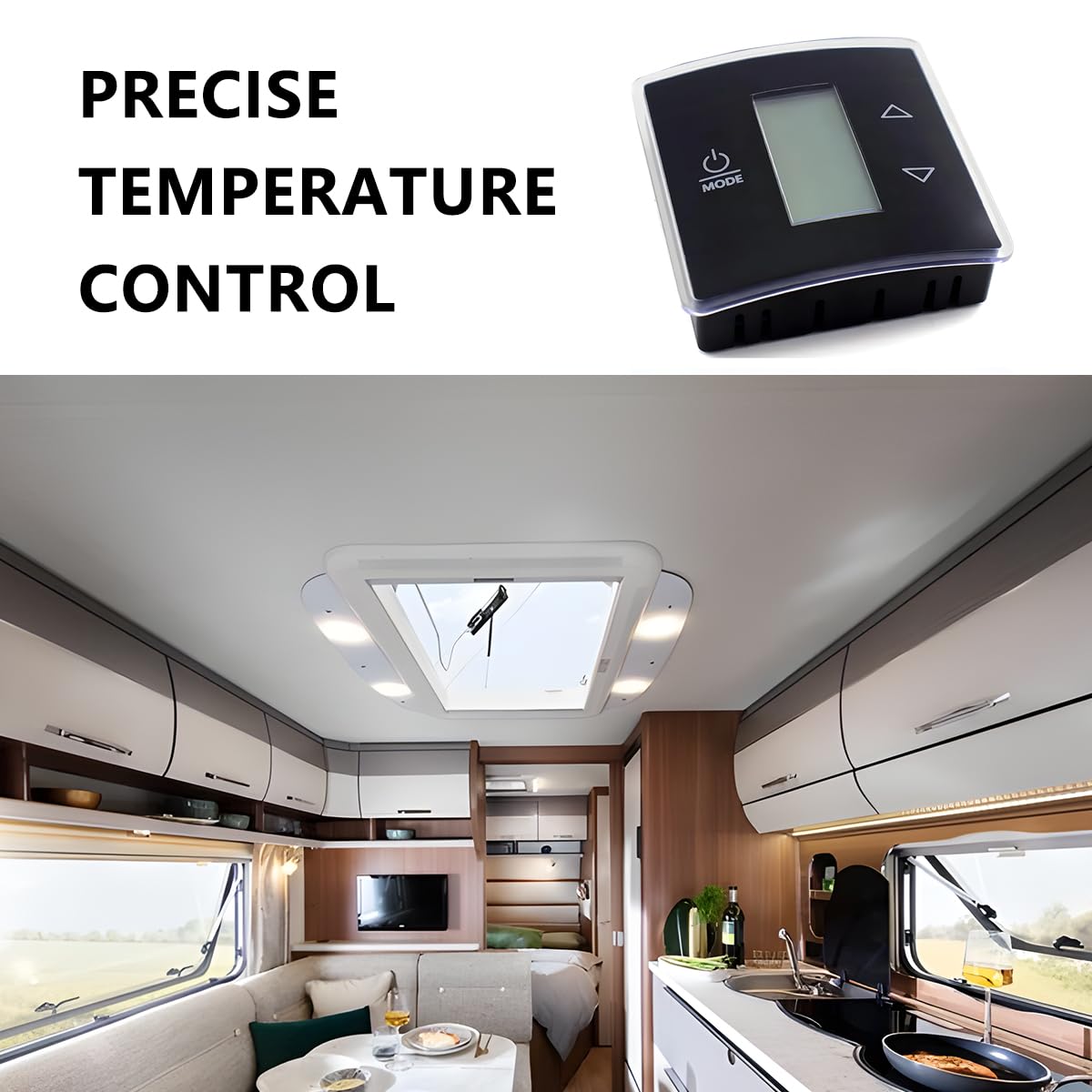 3316250.712 Termostato da parete a zona singola, regolatore manuale, termostato analogico di ricambio con display LCD retroilluminato, controllo preciso della temperatura per condizionatori