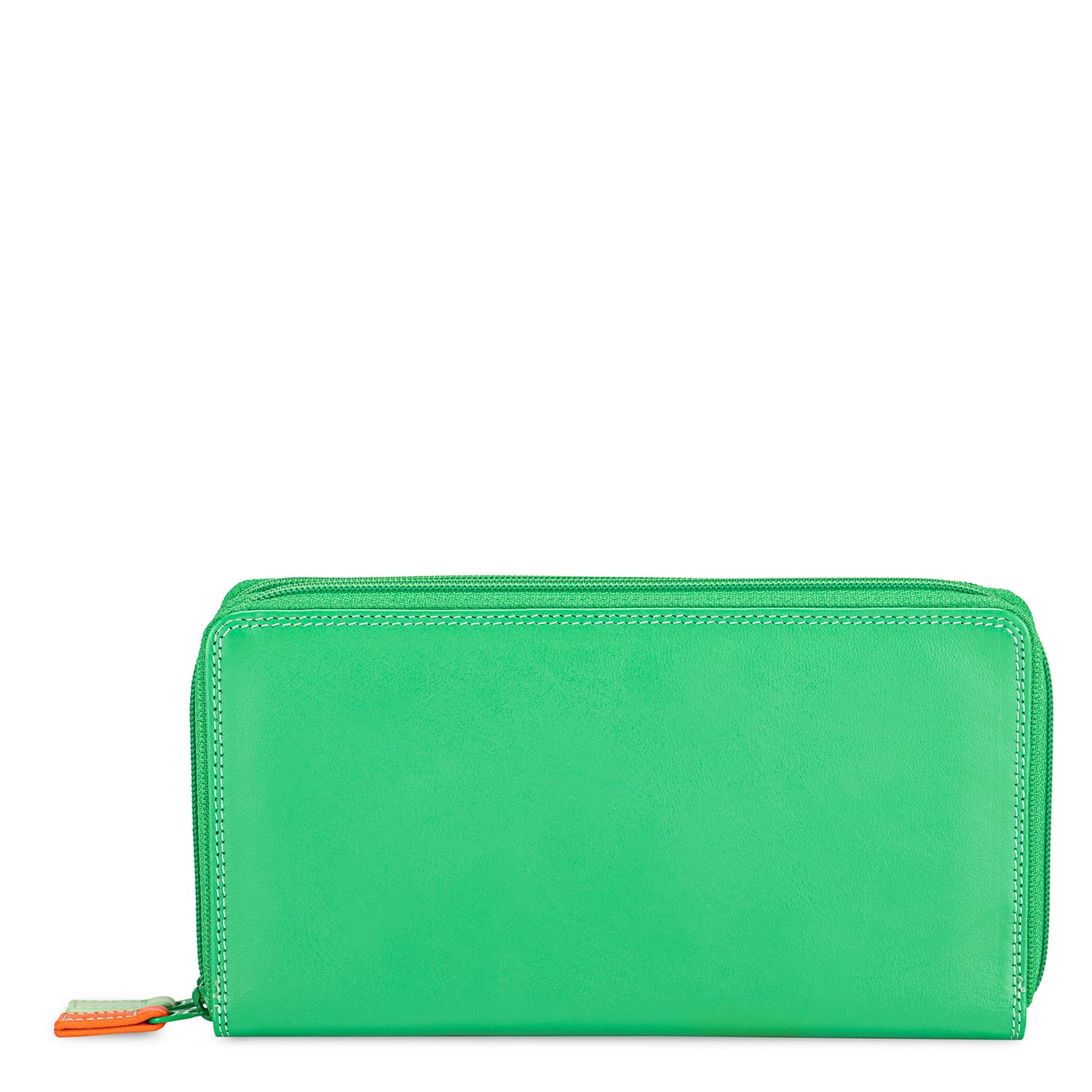 MYWALIT Large Double Zip Around Purse Compagnon Cuir Sicile