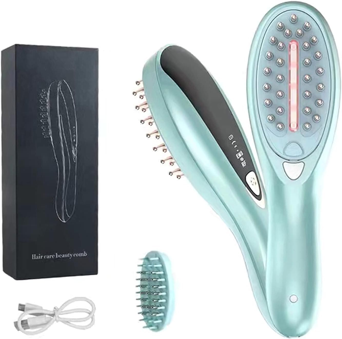 Peine Láser Eléctrico para el Crecimiento del Cabello Peine de Masaje con RF EMS Tratamiento Infrarrojo para el crecimiento del cabello Elitzia ETSR2011B ...