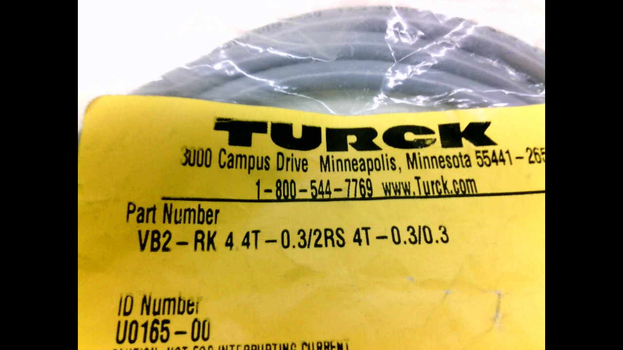 Turck Vb2-Rk 4.4T-0.3/2Rs 4T-0.3/0.3 Splitter Cordset 4P F to 4P M/M Vb2-Rk 4.4T-0.3/2Rs 4T-0.3/0.3