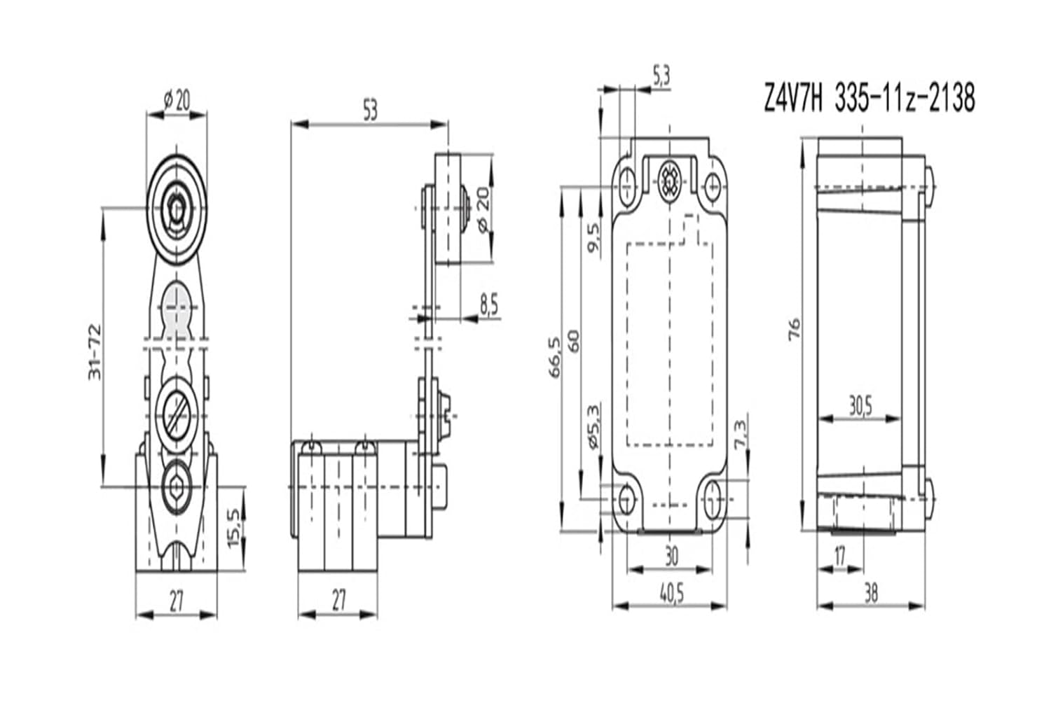 Travel Limit Switch ZR335-11z-M20 ZR335-02z-M20 ZS335-11z-M20 ZS335-02z-20M TR335-11z-M20 TR335-11z-M20 TS335-11z-M20(TS335-11z-M20)