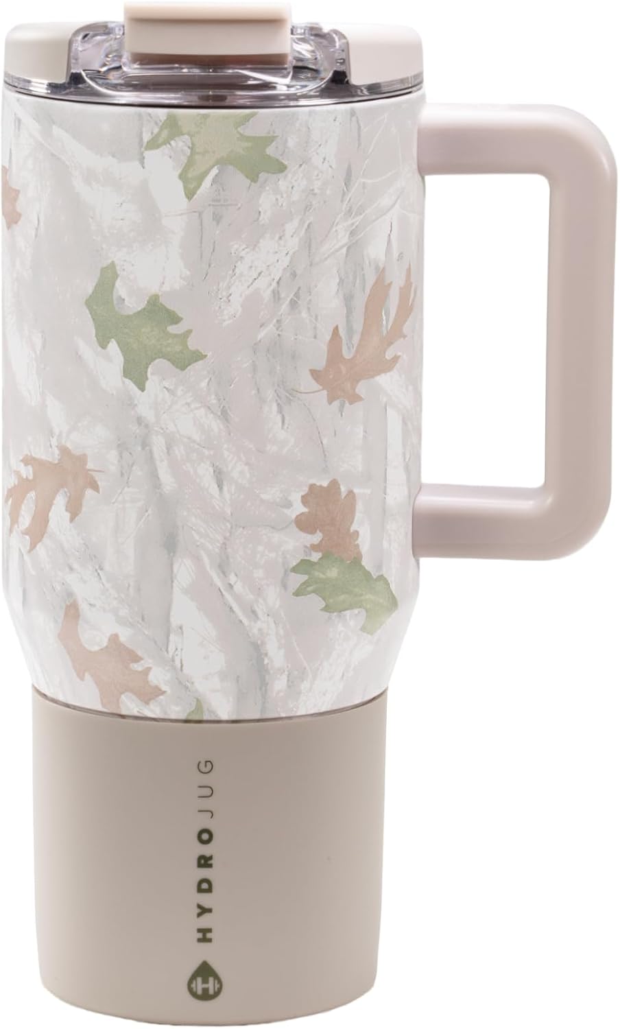 HydroJug Coffee Traveler 20 oz - Leak-Resistant, Ceramic-Lined Insulated Travel Coffee Mug for Hot or Cold Drinks with Flip Lid & Handle, Dishwasher Safe Coffee Tumbler, Camo