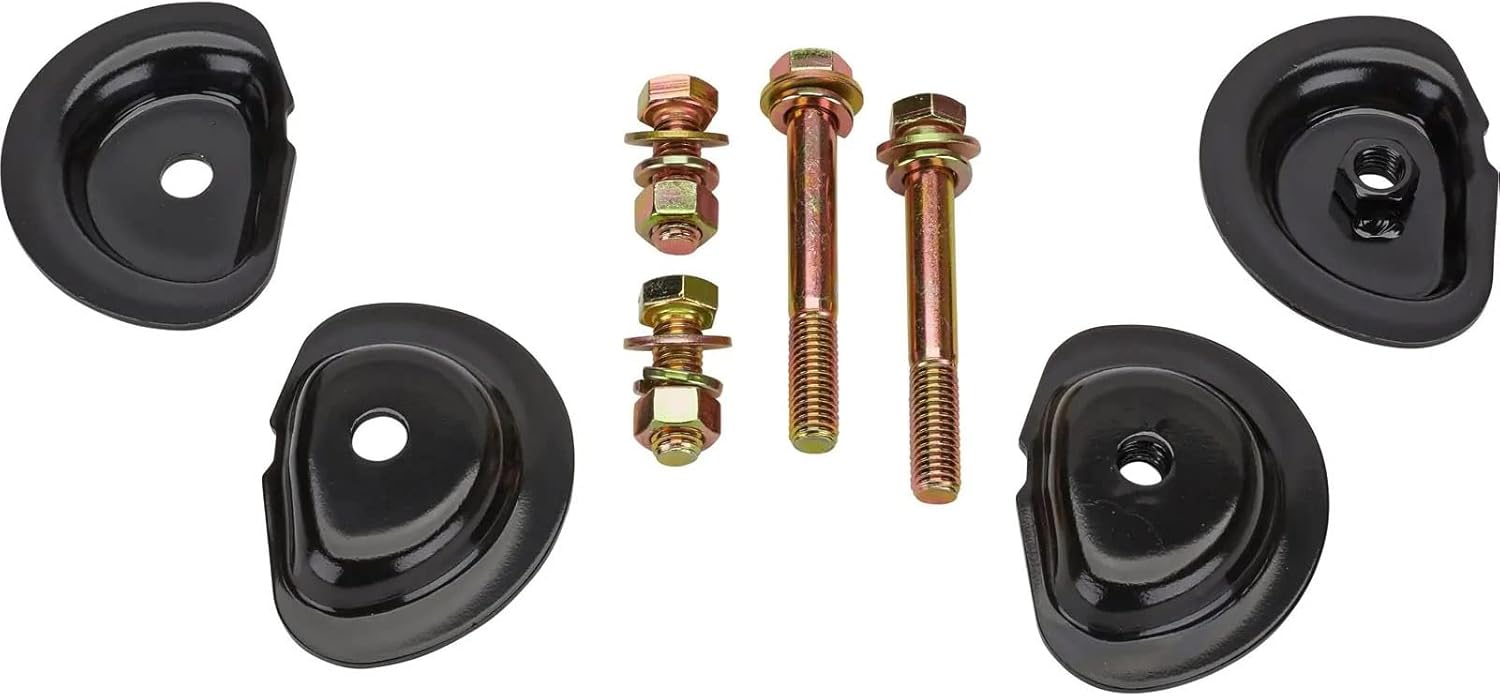 Speedway Motors Rear Lowering Kit Compatible with 1965–1972 Chevy C10 Pickup, 5” Drop Coil Springs, Adjustable Trac Bar, Shock Relocation Brackets, CPP Black Magic Shocks