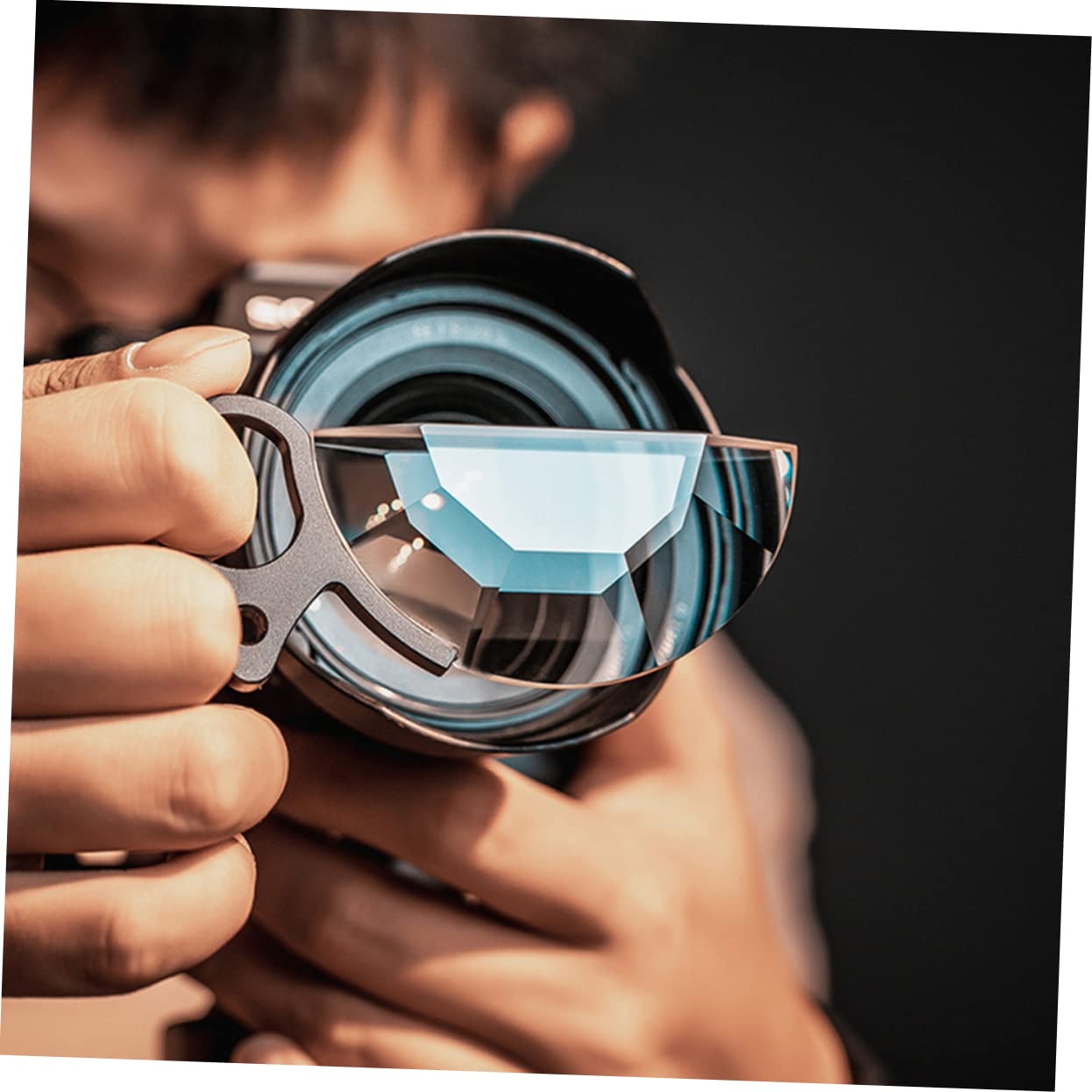 Lurrose Camera Filmmaking Accessories 79mm Kaleidoscope Prisms Handheld Unique Visual Effects