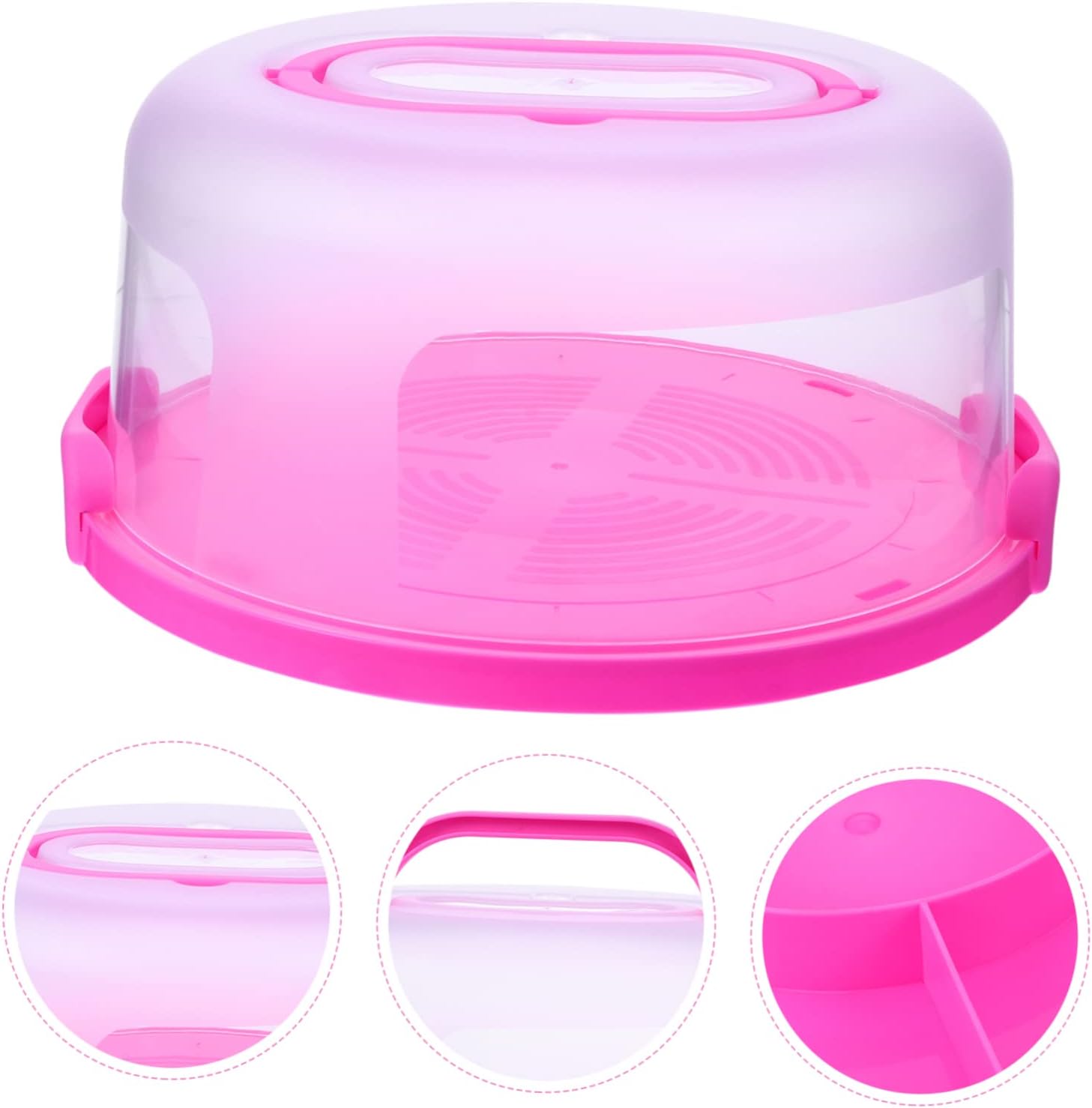 Sealable Cake Carrier with Locking Lid Sturdy Lightweight Compact Cake Holder for Transporting Pastries for Travel