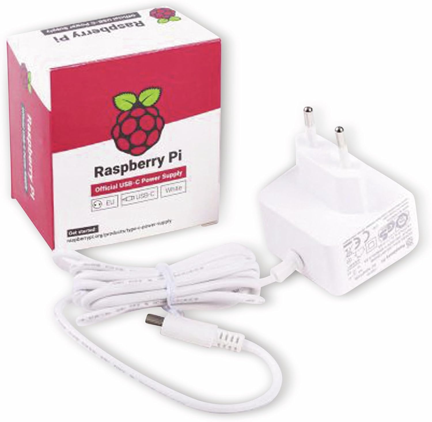 Raspberry Alimentation USB-C 5.1V 3A - Blanc - pour Raspberry Pi 4 modèle B (1873421)
