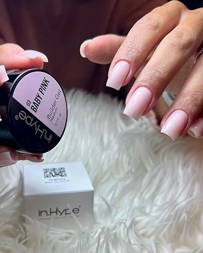 Miniatura 3 de IN.HYPE Gel constructor duro UVLED para extensión de uñasfortalecimiento (rosa bebé # 3). Gel UV de color para uñas