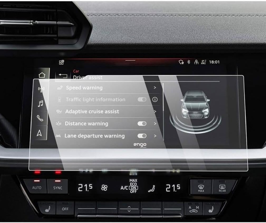 Engo Audi A3 Mat Ekran Koruyucu 10.1 inç Multimedya Şeffaf