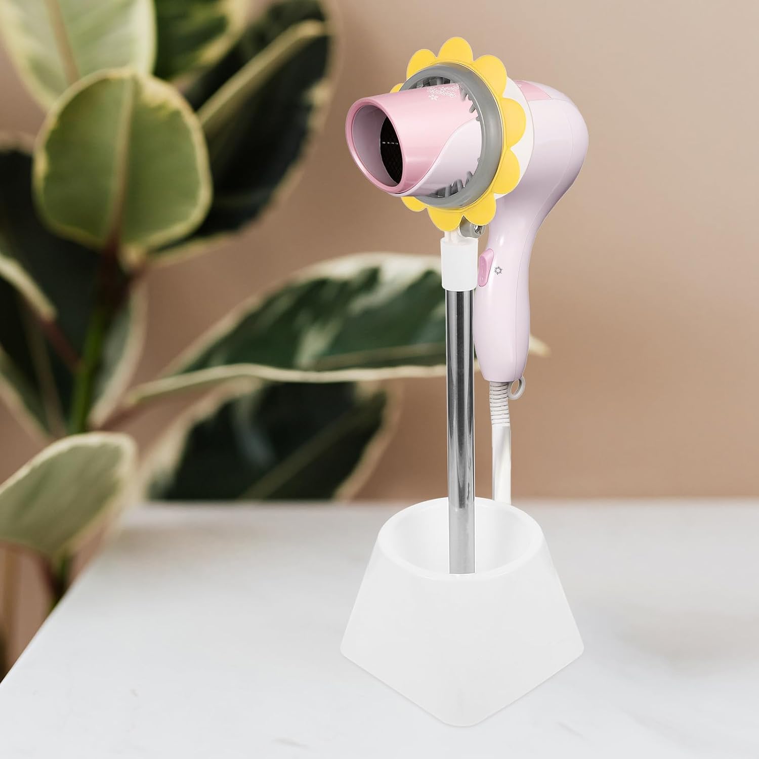 Rotating Hair Dryer Floor Stand Holder with Extendable Height
