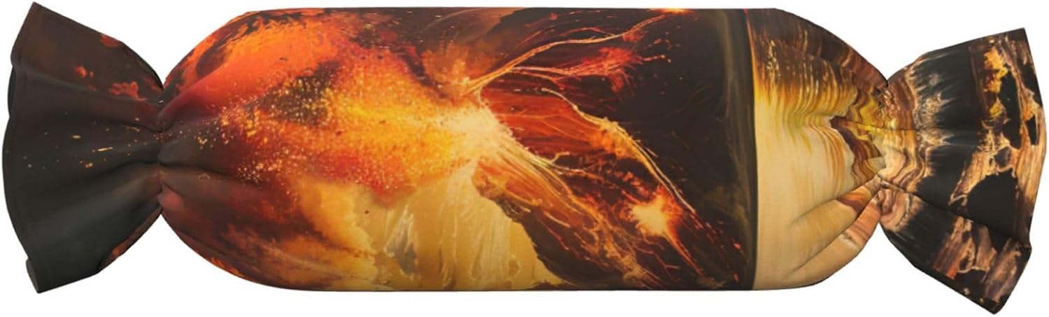 Volcano Print Candy Cylindrical Comfortable Pillow Throw Pillows Home Decor Easy Maintenance