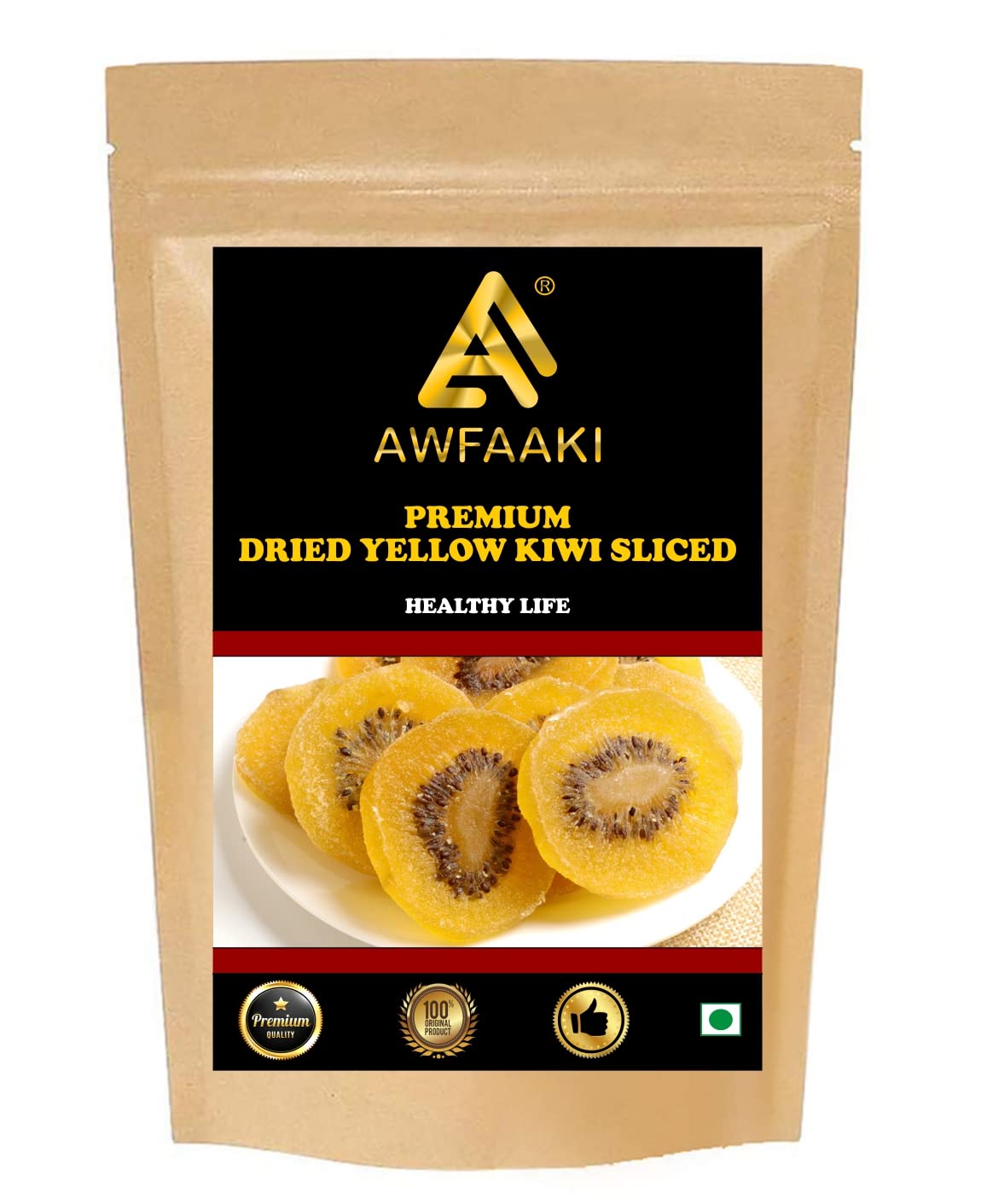 Awfaaki Dried Yellow Kiwi Sliced | Dry Golden Kiwi Slices | Dehydrated Yellow Kiwi Slice | Golden Kiwi Candied (250 g) (B0BSLX6K88) Amazon Price History, Amazon Price Tracker