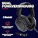 Trust GXT 1493 Ravox Gaming Headset Wireless Bluetooth + 2.4 GHz für PS5 PS4 Switch PC Xbox Mobile, 50mm Treiber, 70H Akkulaufzeit, Over-Ear Kopfhörer Kabellos Bluetooth mit Mikrofon, Schwarz
