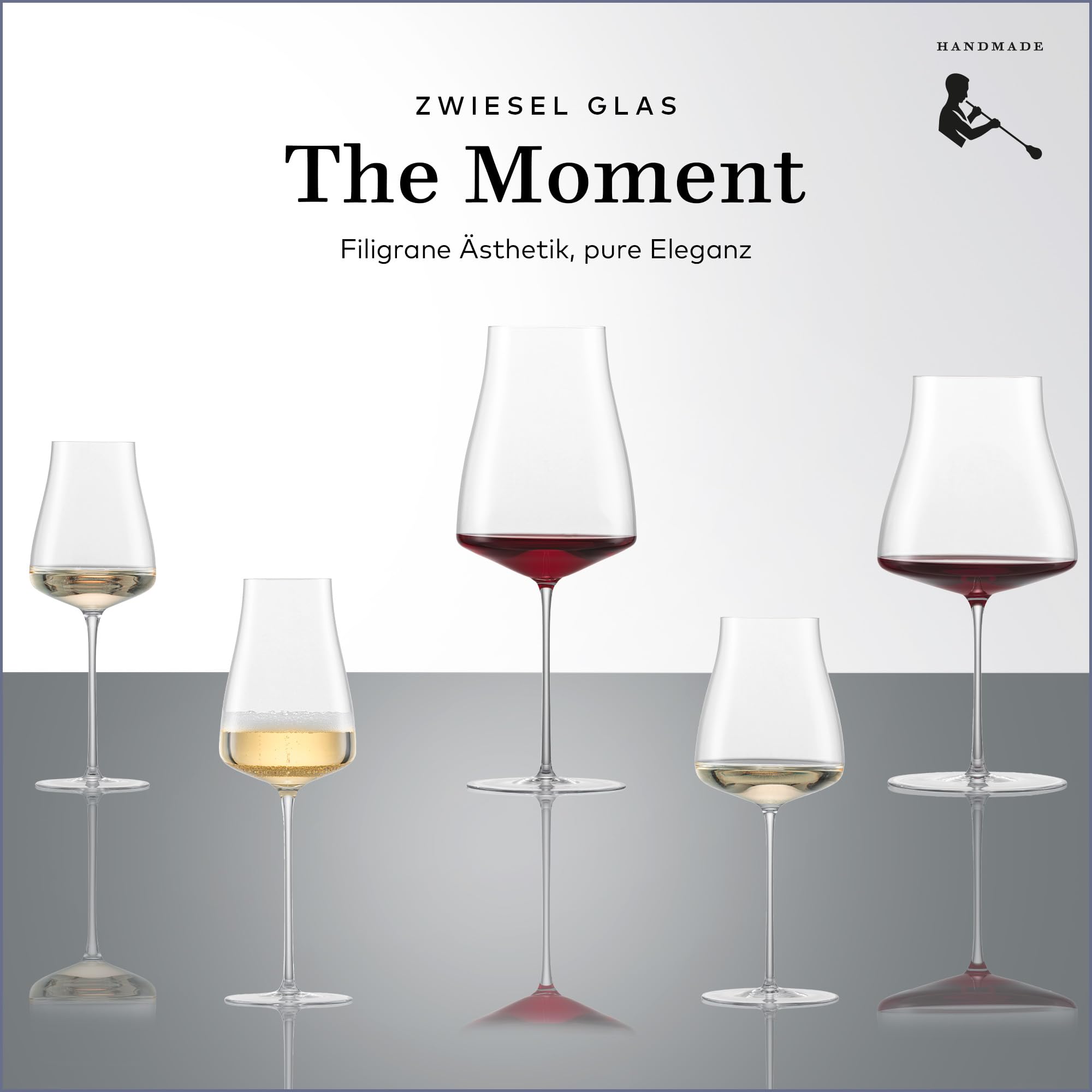 Zwiesel Glas Bordeaux Rotweinglas The Moment (2 Stk) | in Handarbeit mundgeblasene Bordeauxgläser, elegante Tritan®-Kristallgläser für Rotwein