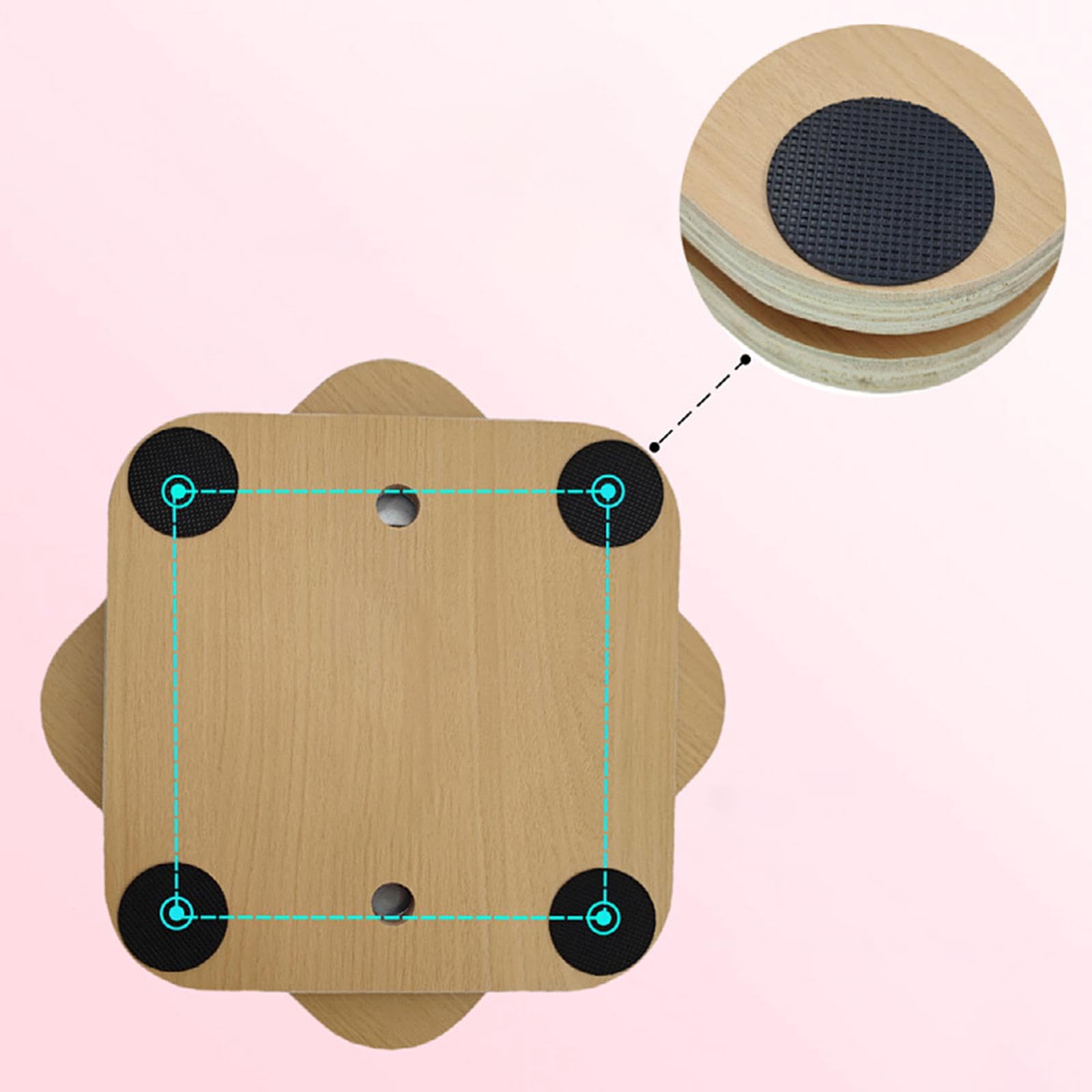 Tavola Equilibrio Twist Legno Gym | materiale legno massello, antiscivolo, uso palestra e casa, portatile