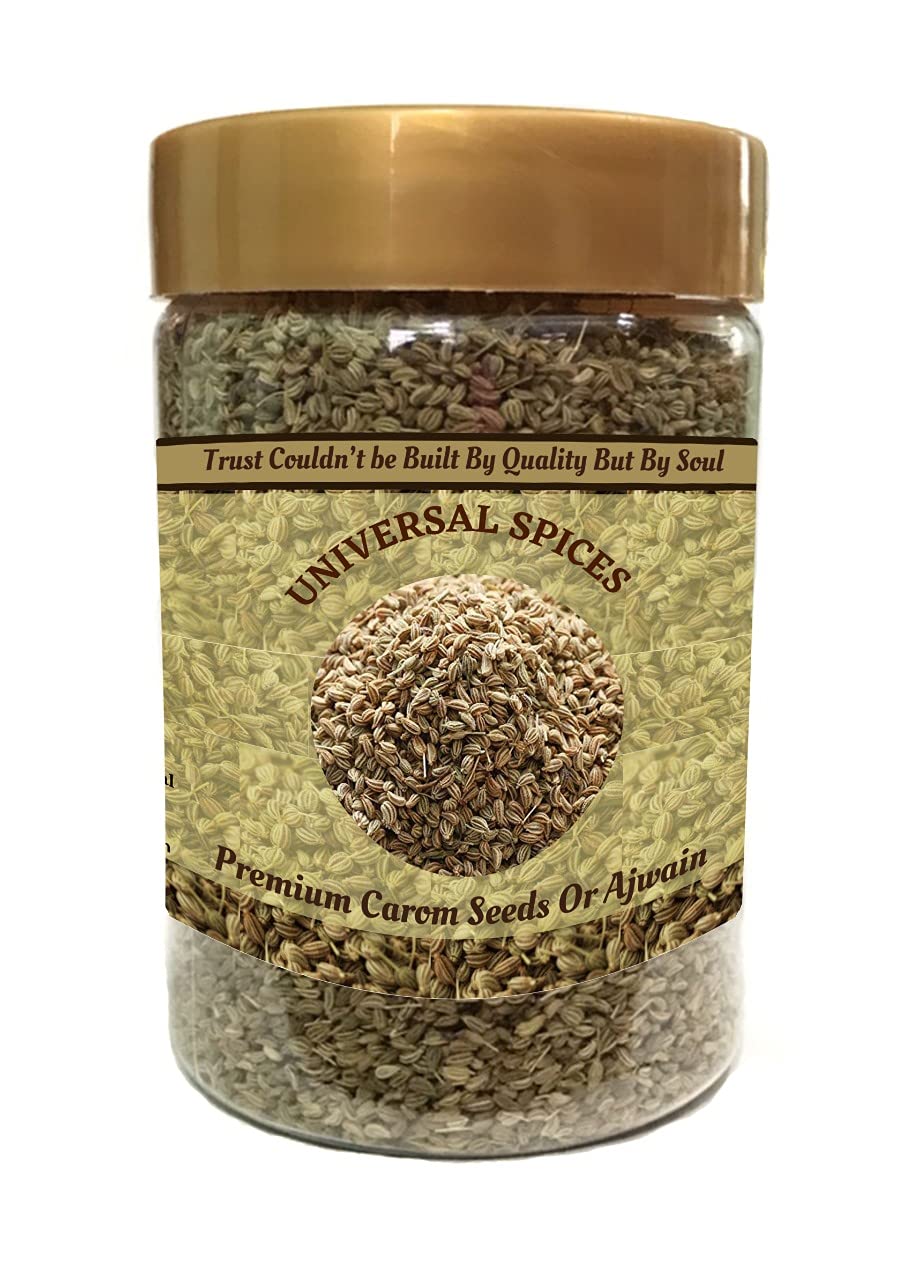 T.S. Universal Premium Whole Ajwain Seed / Carom Seed / Bishop's Weed Seed / Ajamo Seeds / Indian Spices & Masala Premium Whole Carom Seed / Improves Digestion / Weight Loss Pack of 1(250gm)