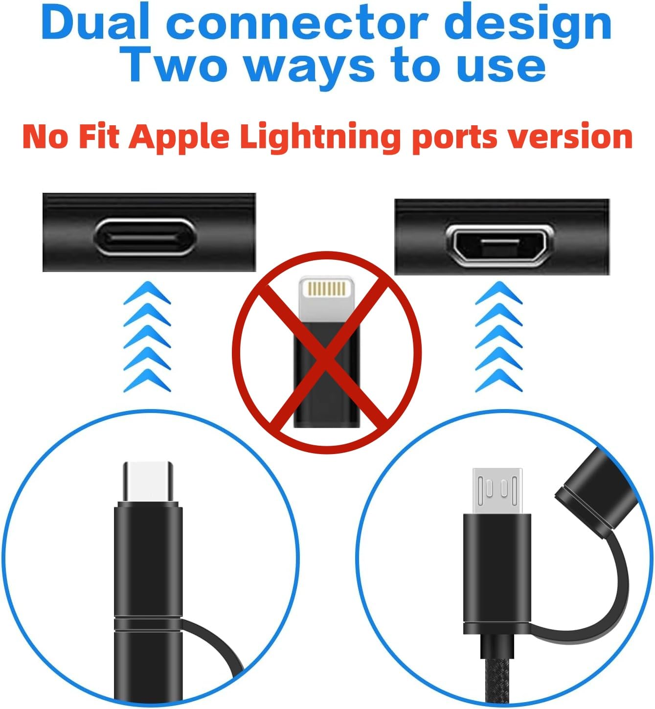 Bose - Cable de carga USB C y micro cargador para altavoz SoundLink Color I, II, III, Mini 2 II, Micro, Revolve Plus, QC, 700 (6.6 pies)