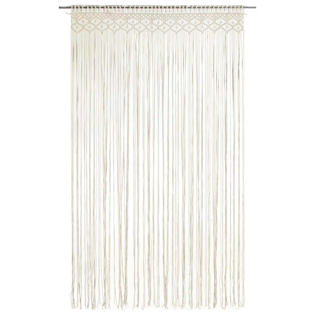 Rideau macramé coton 140 x 240 cm crème