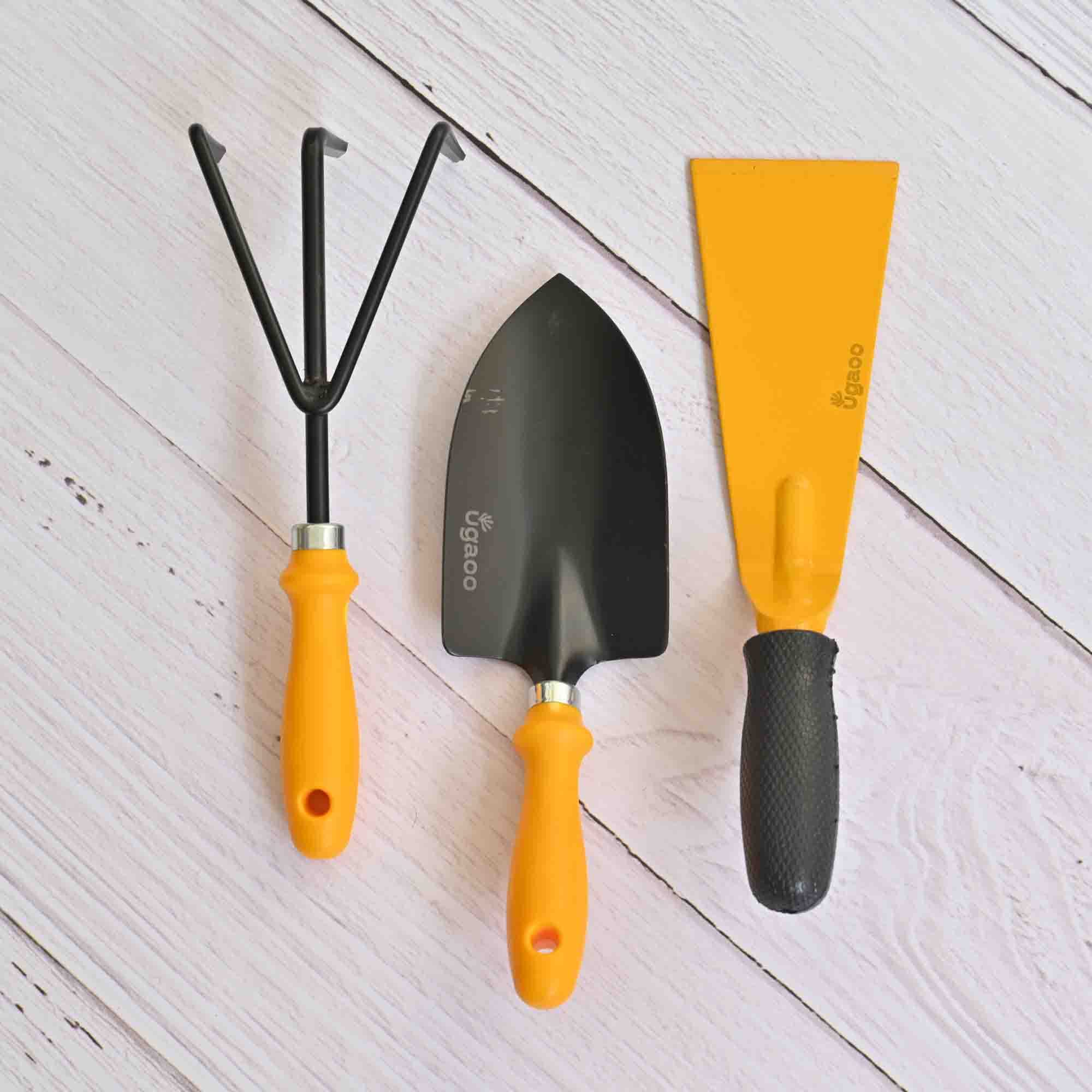 UGAOO Durable Gardening Hand Tool Kit for Gardening- 3 Pcs (Cultivator, Trowel,Bent Scraper -3 Inch Blade) (B0BV36QWL9) Amazon Price History, Amazon Price Tracker