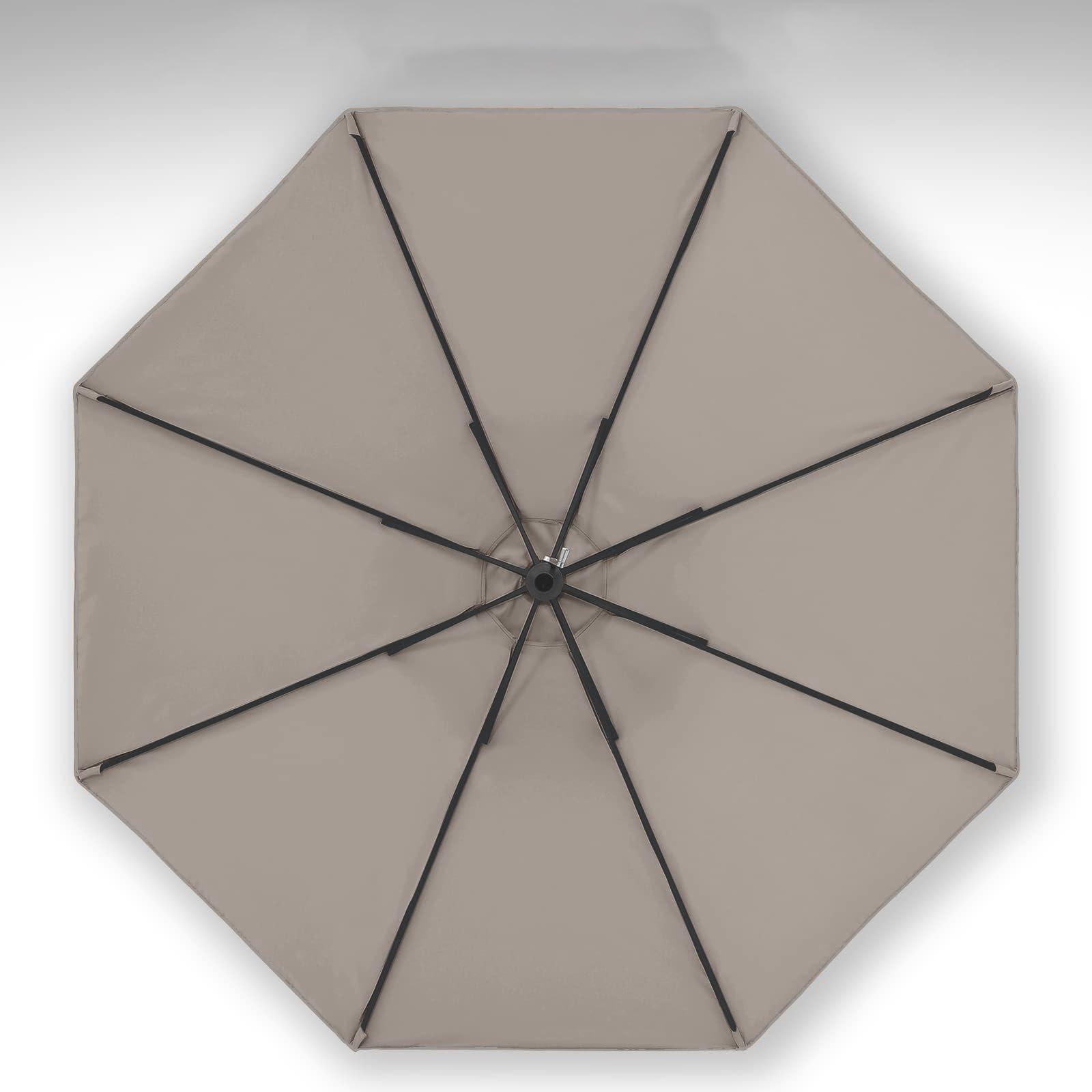Parasole di ricambio per ombrellone da giardino, 3 m, impermeabile, con parasole, protezione UV, copertura di ricambio per 6 montanti, baldacchino di ricambio per ombrelloni esterni