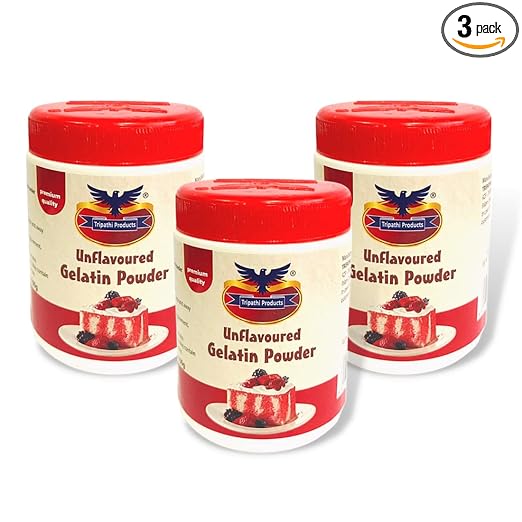 Tripathi Products Unflavoured Gelatin Powder (3 X 100 g)