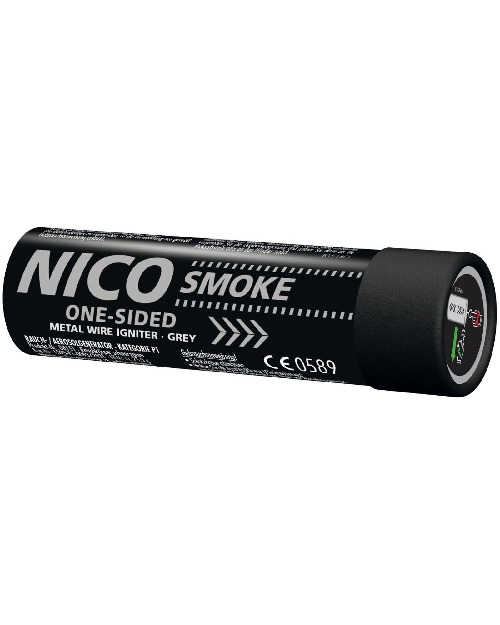 Rauchkörper Smoke Grenades 120 Sekunden im 5er Pack in Schwarz Grau von NICO Europe mit Anhänger