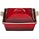 Le Creuset Stoneware Heritage Covered Square Casserole, 2.5 qt. 9", Cerise