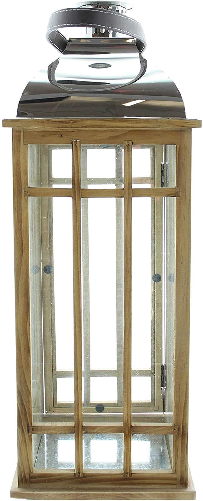 Laterne Wood groß, aus Holz, 60 cm hoch, Holzlaterne, Kerzenlaterne