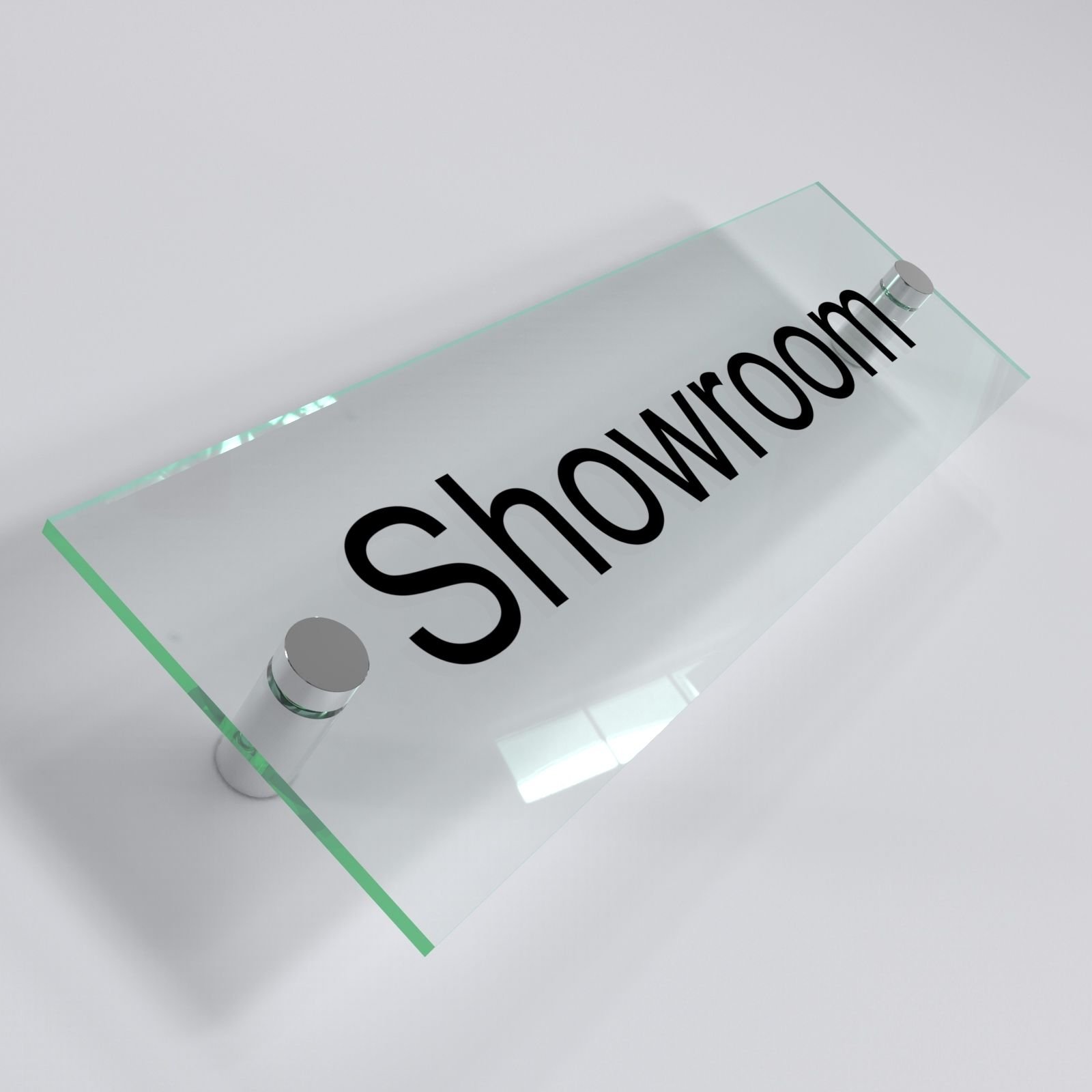 Office Door Wall House Number Sign Plaque- Quality Glass Effect Acrylic Perspex (Showroom)