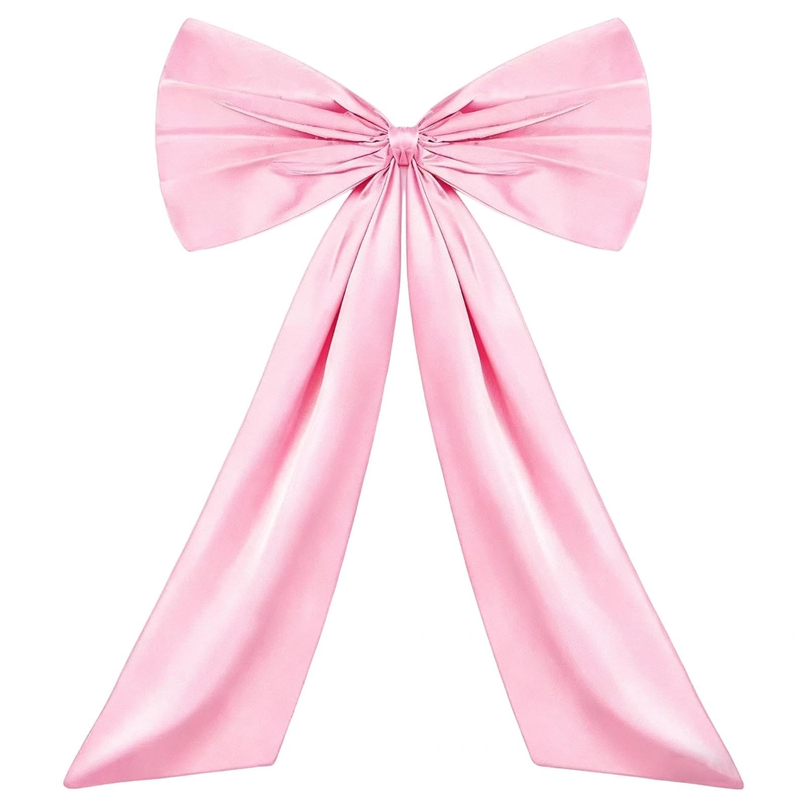 EVTHUR Large Pink Bow for Coquette Room Decor - Pre-Assembled Big Bow with Structured Lining for Wall Decor, Birthdays, and Party Supplies - Reusable Giant Bow