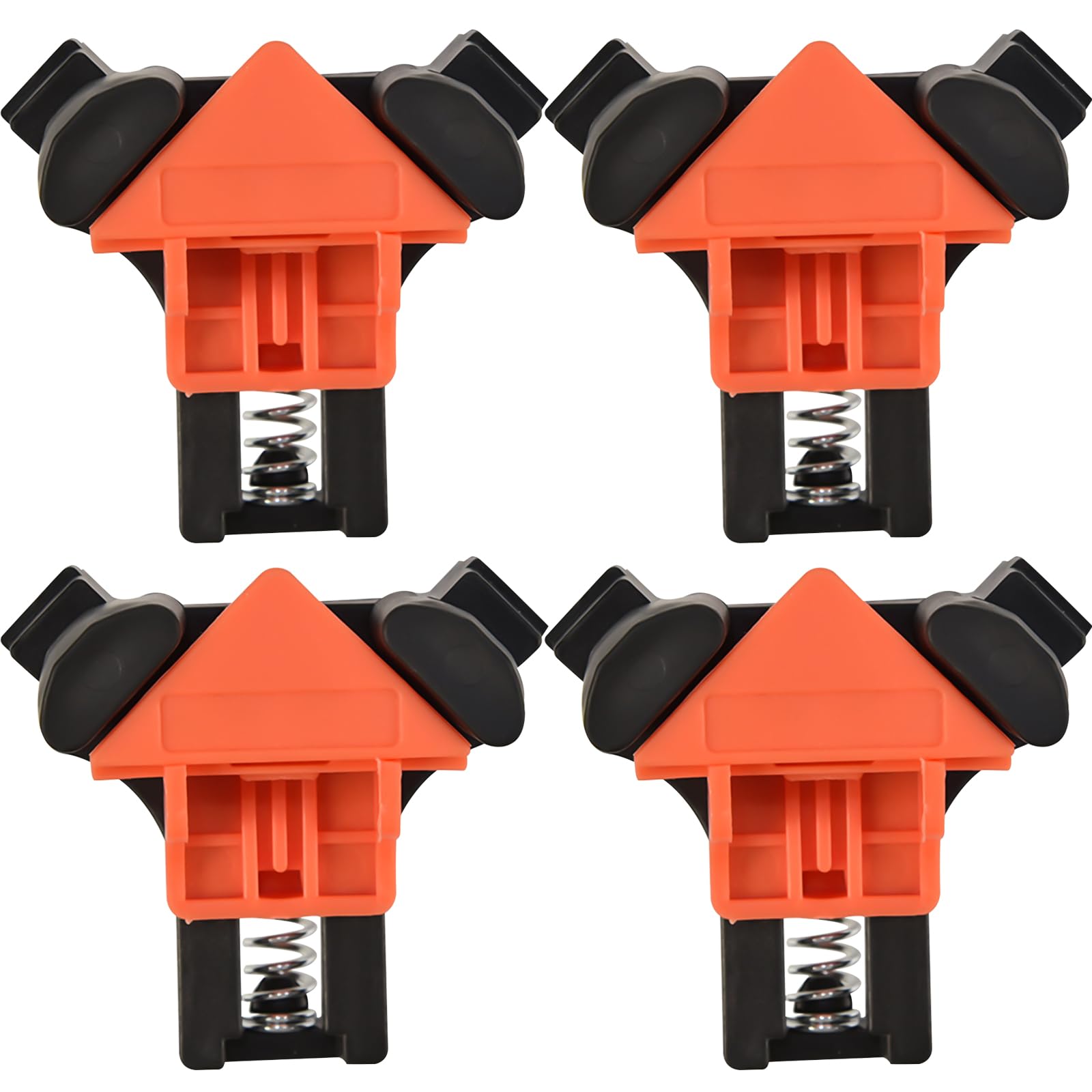 Set di 4 Morsetti Angolari 90° per Legno, Campo 5–22 mm | Squadra di serraggio per falegnameria, mobili e cornici