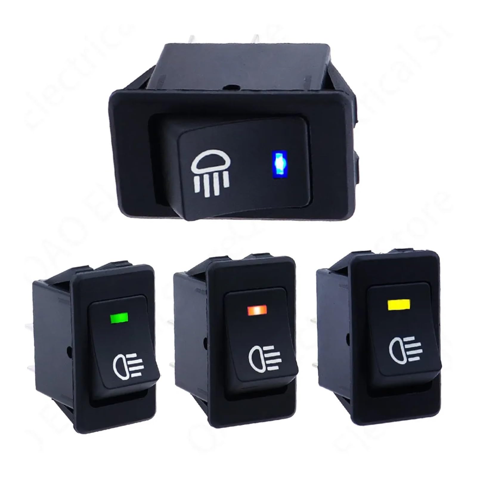 POWTAXBJGD Car-Styling 12V 35A Auto Fog Light Rocker Toggle Switch for Fog Light Lamp Car Accessories(Red)