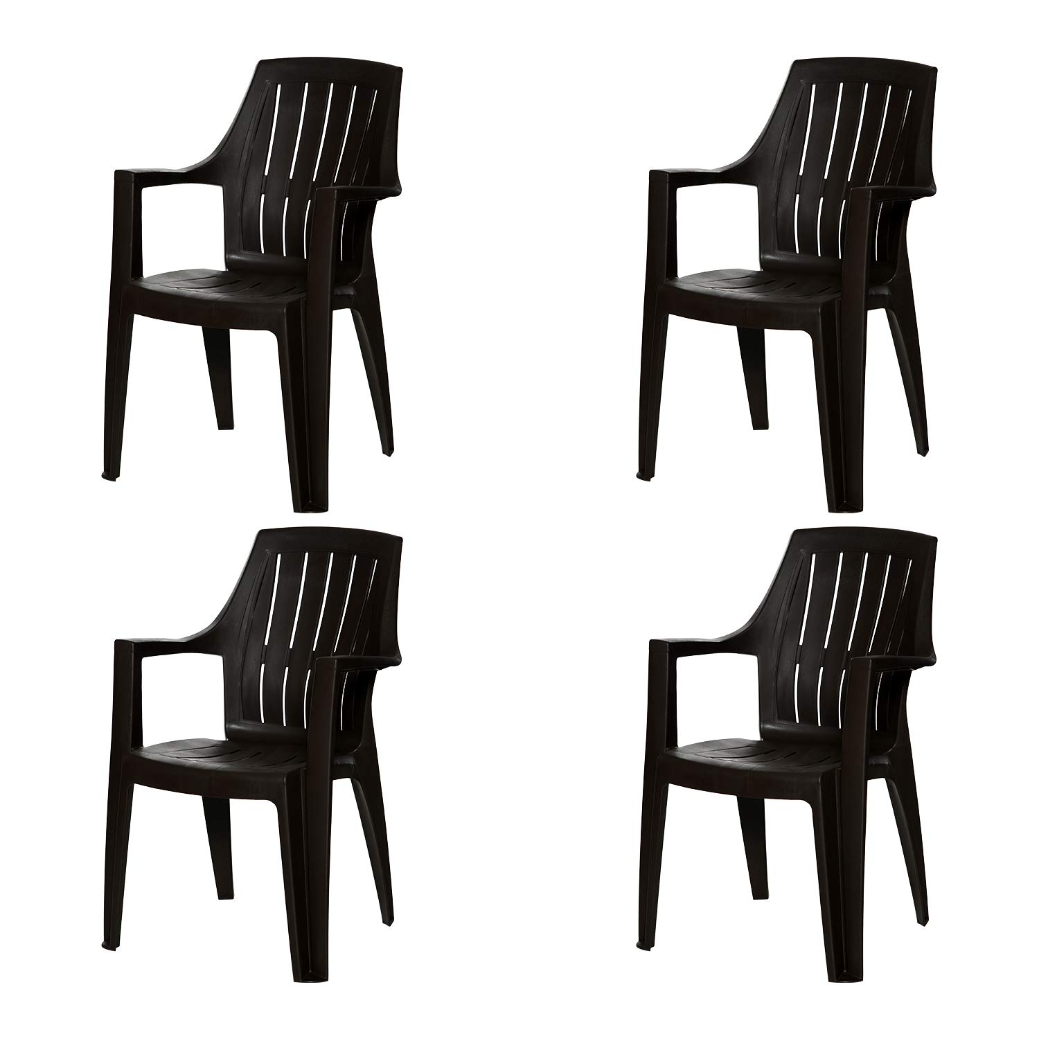 Supreme Turbo Super Plastic Chair (Wenge, Set of 4)-image-37