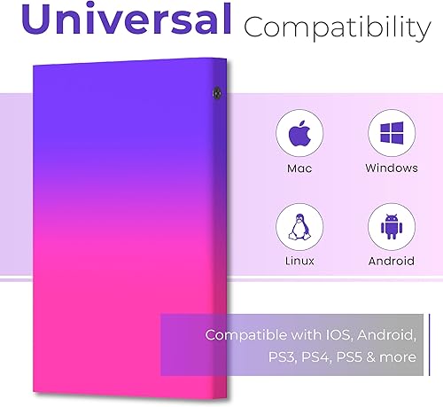 Miniatura 5 de Disco duro externo de 1 TB  Disco duro portátil USB 3.0, unidad de almacenamiento externo de 2.5 pulgadas  Disco duro USB compatible con laptop,