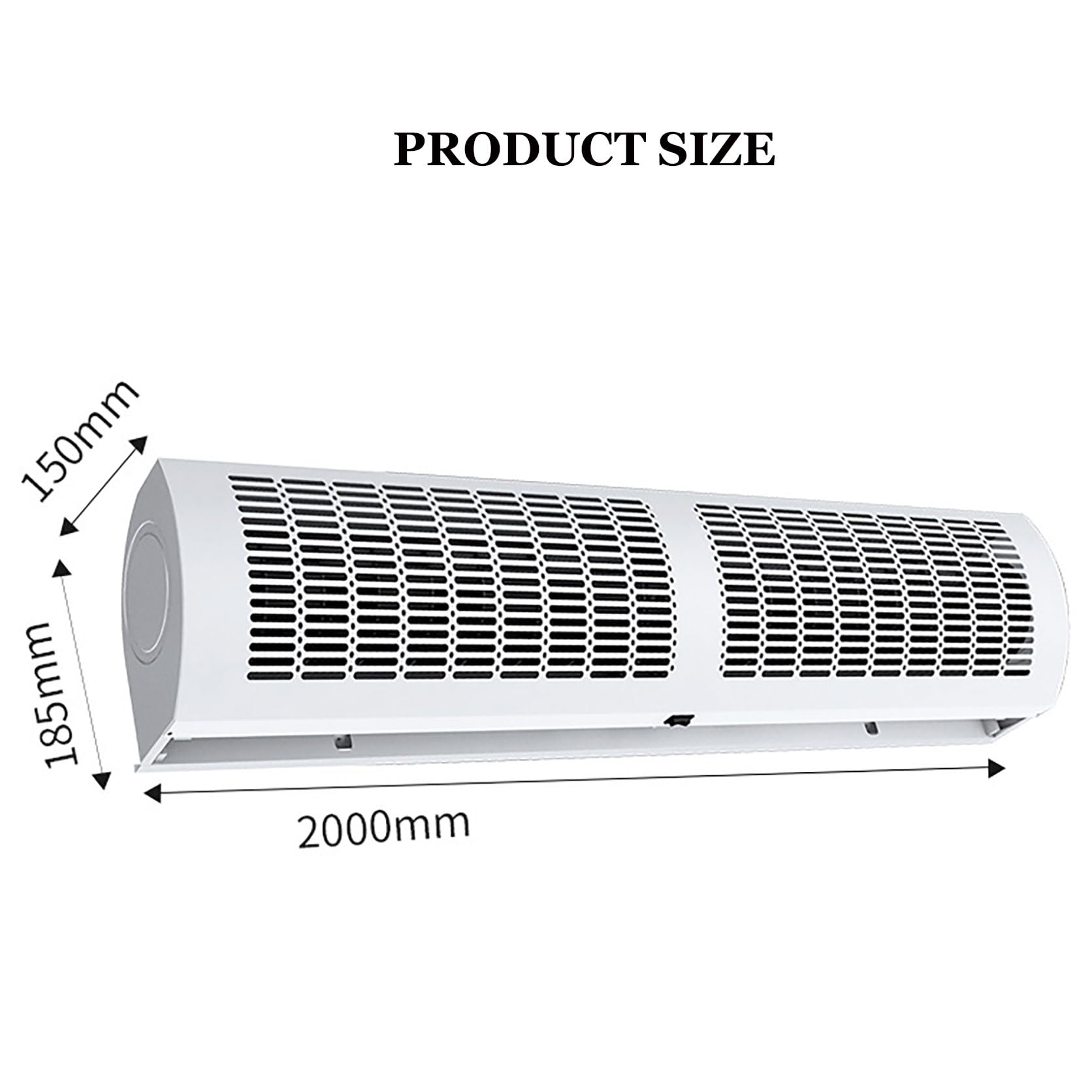 Machine À Rideau d'air Ultra-Mince Et Silencieuse Commerciale, Machine À Rideau d'air Blanc avec Télécommande, Ventilateur Mural, Froid Chaud, Adapté à la Maison, au Bureau et à (Size:100CM)