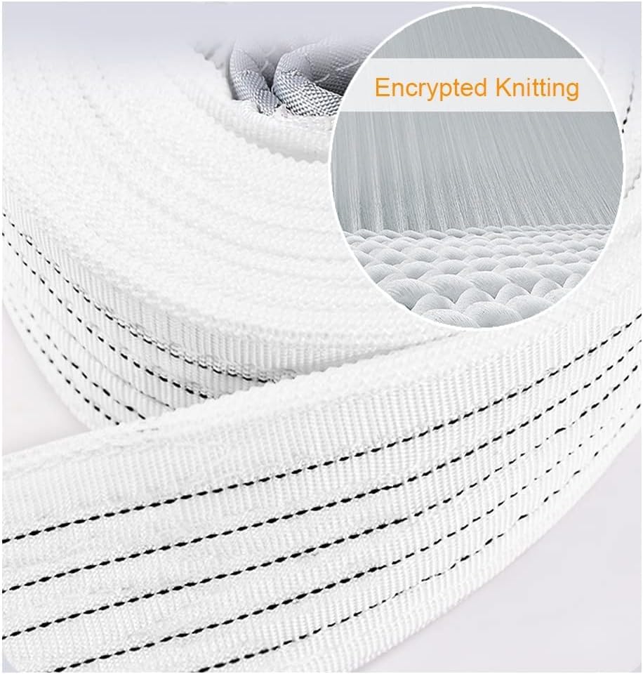 Eslingas Planas para grúa, eslingas de poliéster para elevación, Capacidad de Carga de 5T, Tejido Multicapa para elevación, Remolque y tracción de Muebles Grandes, 5t, 1,5t-2M