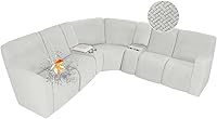 Vista 18 de ALIECOM Fundas 100% impermeables para sofá seccional reclinable en forma de L, fundas elásticas para esquinas de sofá reclinable seccional, funda